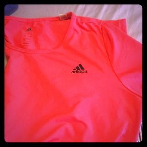 Adidas bright neon pink workout shirt!